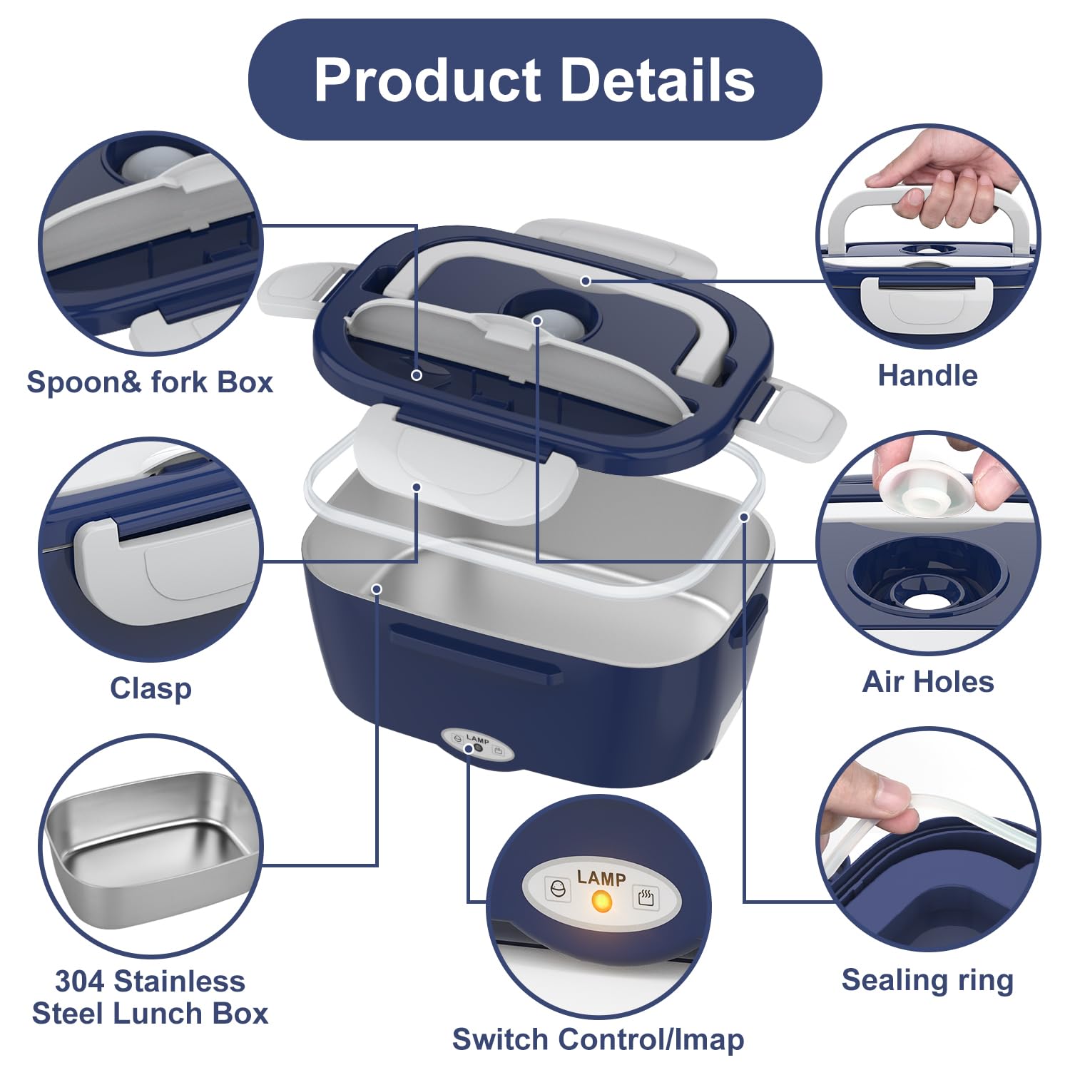 Herrfilk stainless steel inner box for durable, safe food contact.
