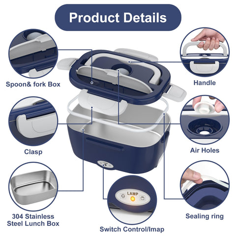 Herrfilk stainless steel inner box for durable, safe food contact.