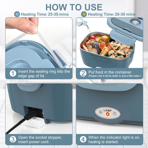 Herrfilk stainless steel inner container preserves meal flavors.
