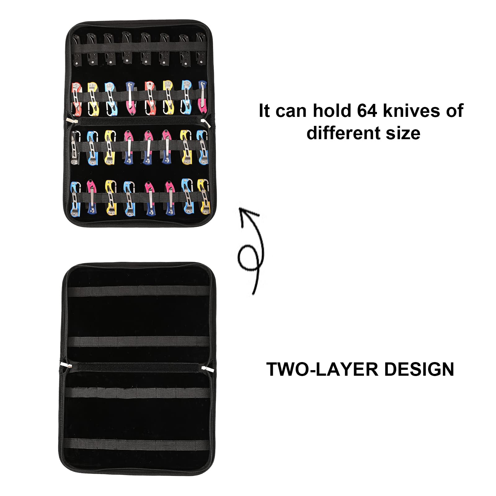HERSENT portable knife storage bag ready for camping or travel.