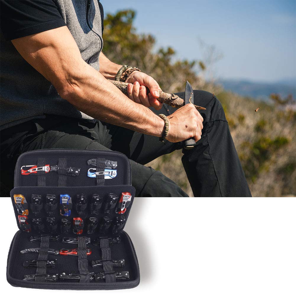 HERSENT case includes reinforced elastic straps for secure blade placement during transport.