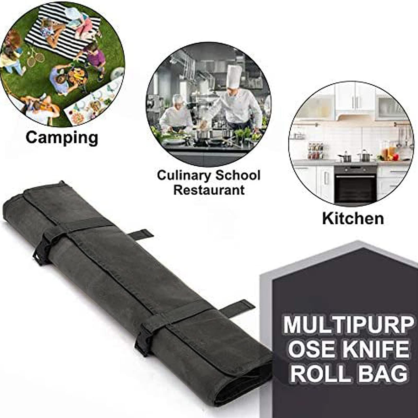 HERSENT interior with 11 knife sleeves and a zip pocket.