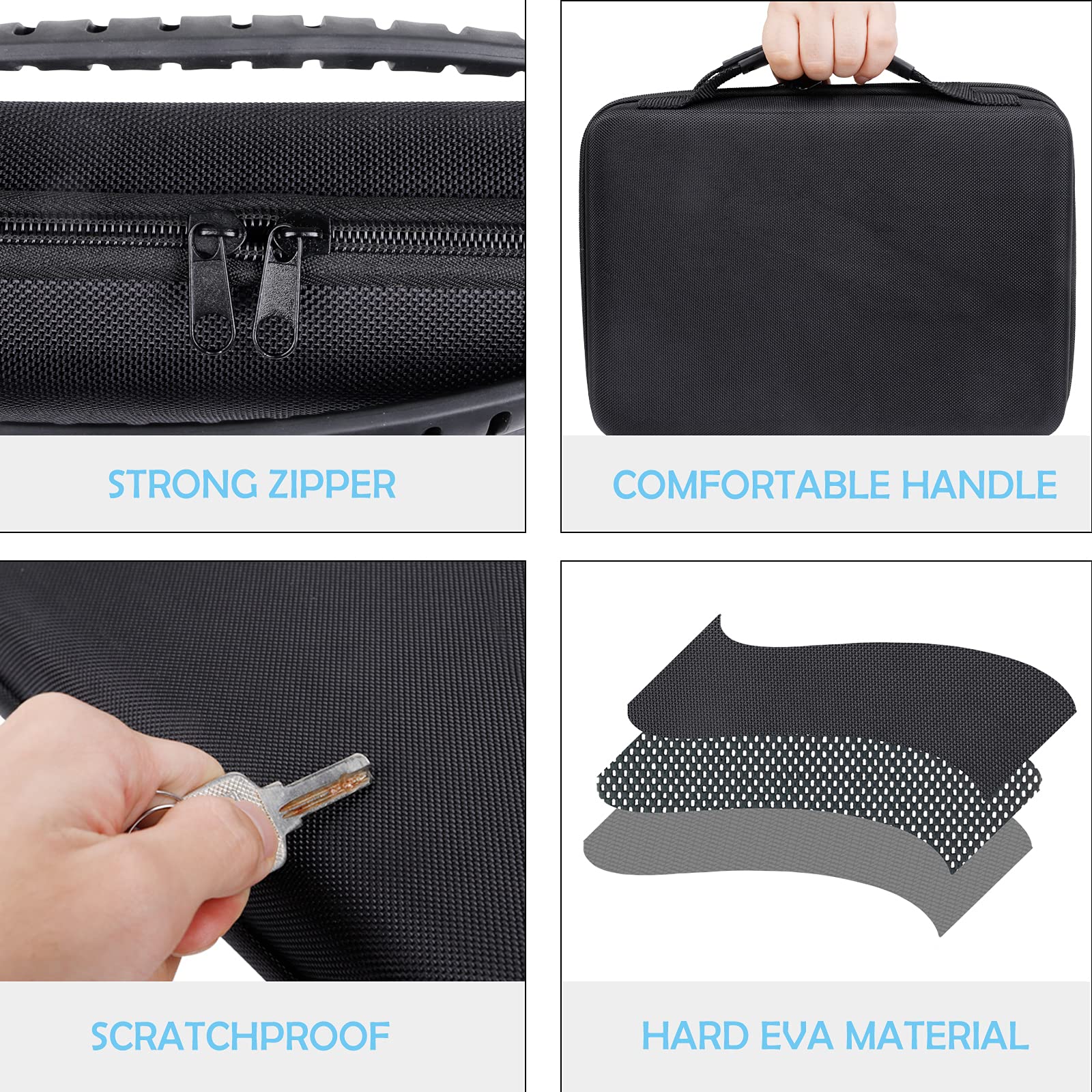 HERSENT travel-friendly organizer with dual zippers ensures safe portability on the go.