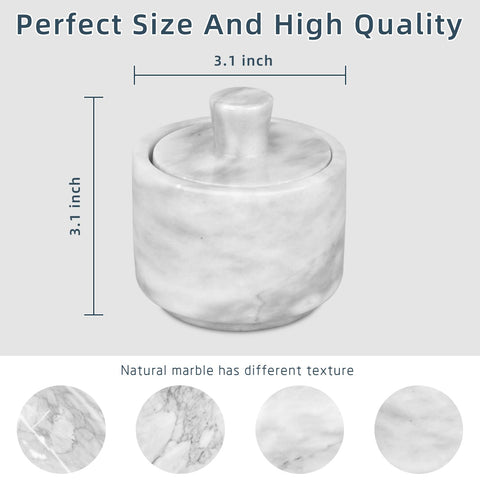 HESHIBI marble jar doubles as desk organizer for jewelry.