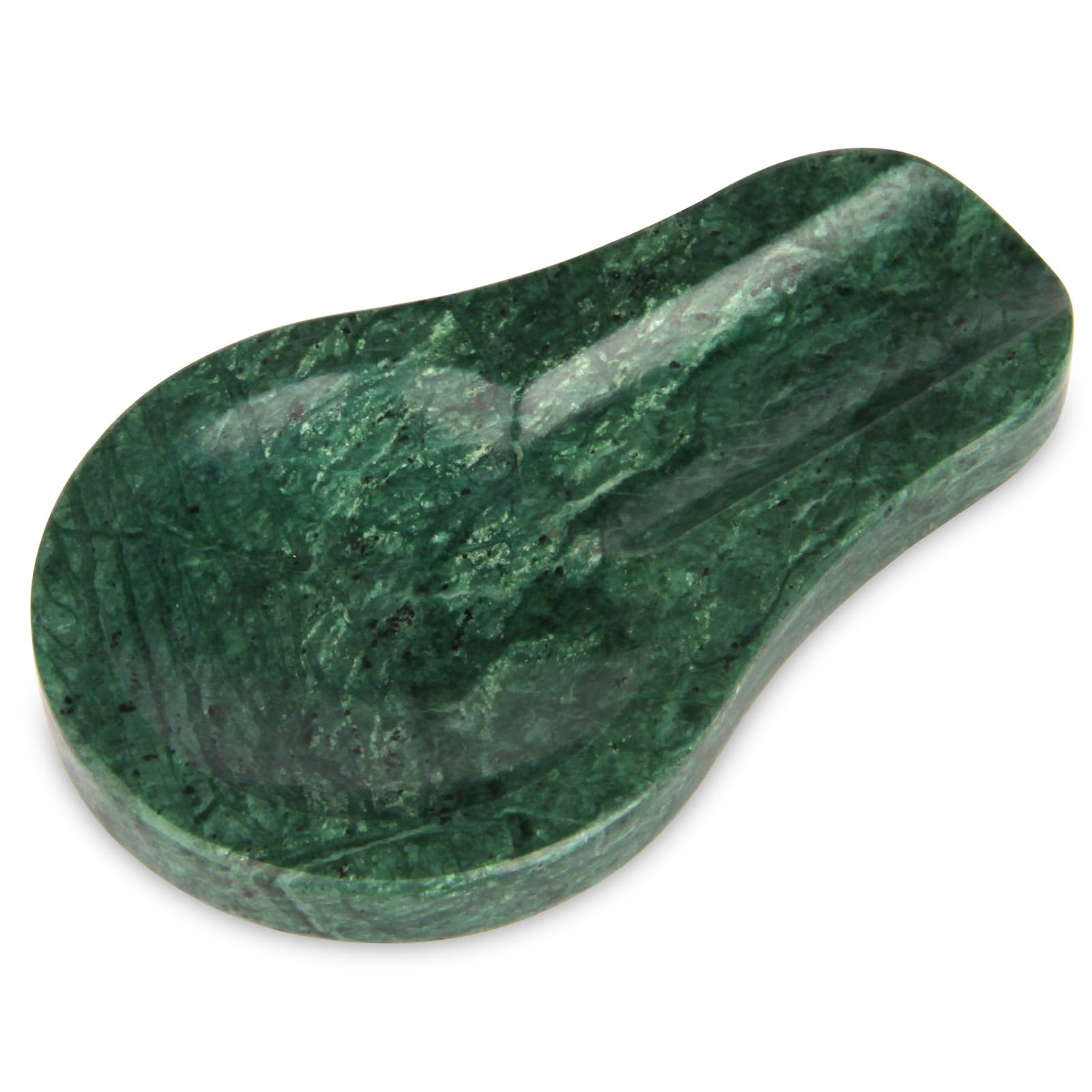 HESHIBI marble spoon rest on a counter keeps spatulas tidy and off the surface.