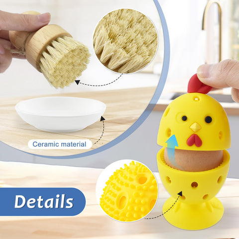 Heuihm ceramic holder for brushes keeps them organized and dry after use.