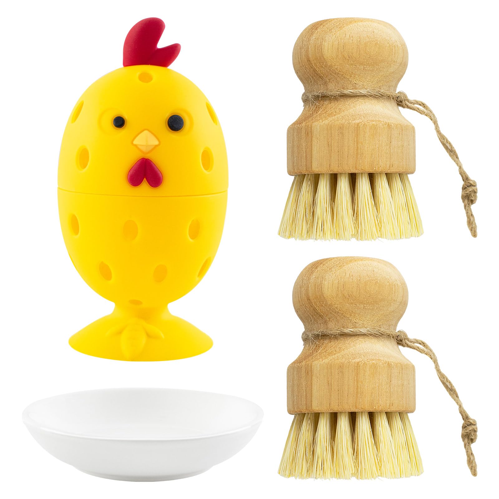 Heuihm multi-use cleaning set eases egg and produce care.