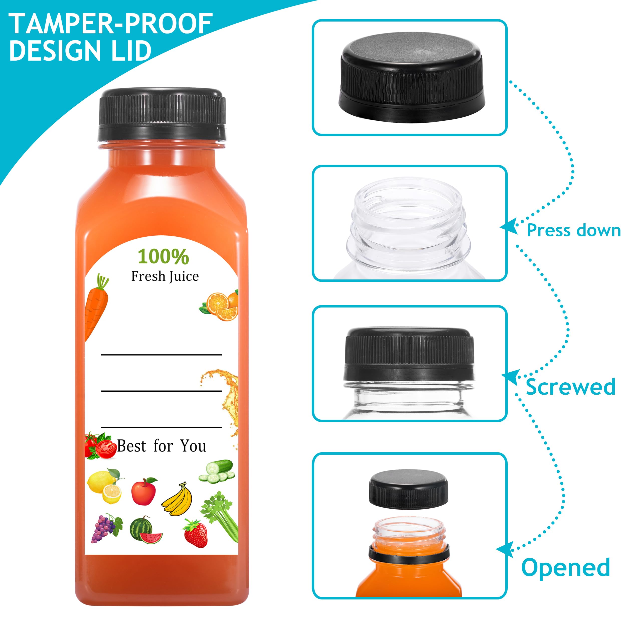 HEWASME 12oz BPA-free bottle ideal for juices smoothies and coffee