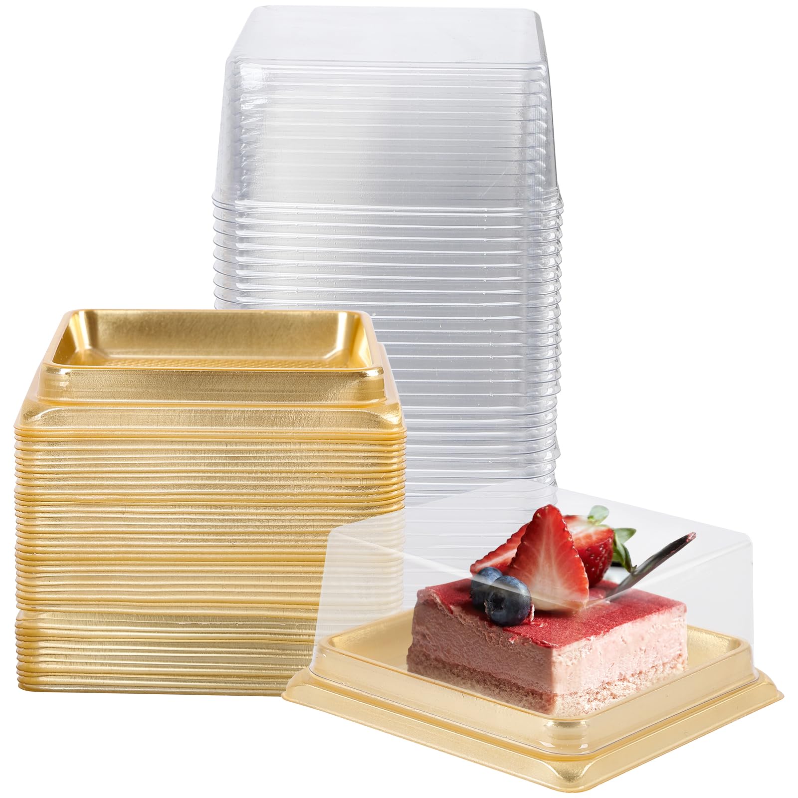 Hewnda gold cake pan bottom 3in: sturdy presentation tray for desserts.