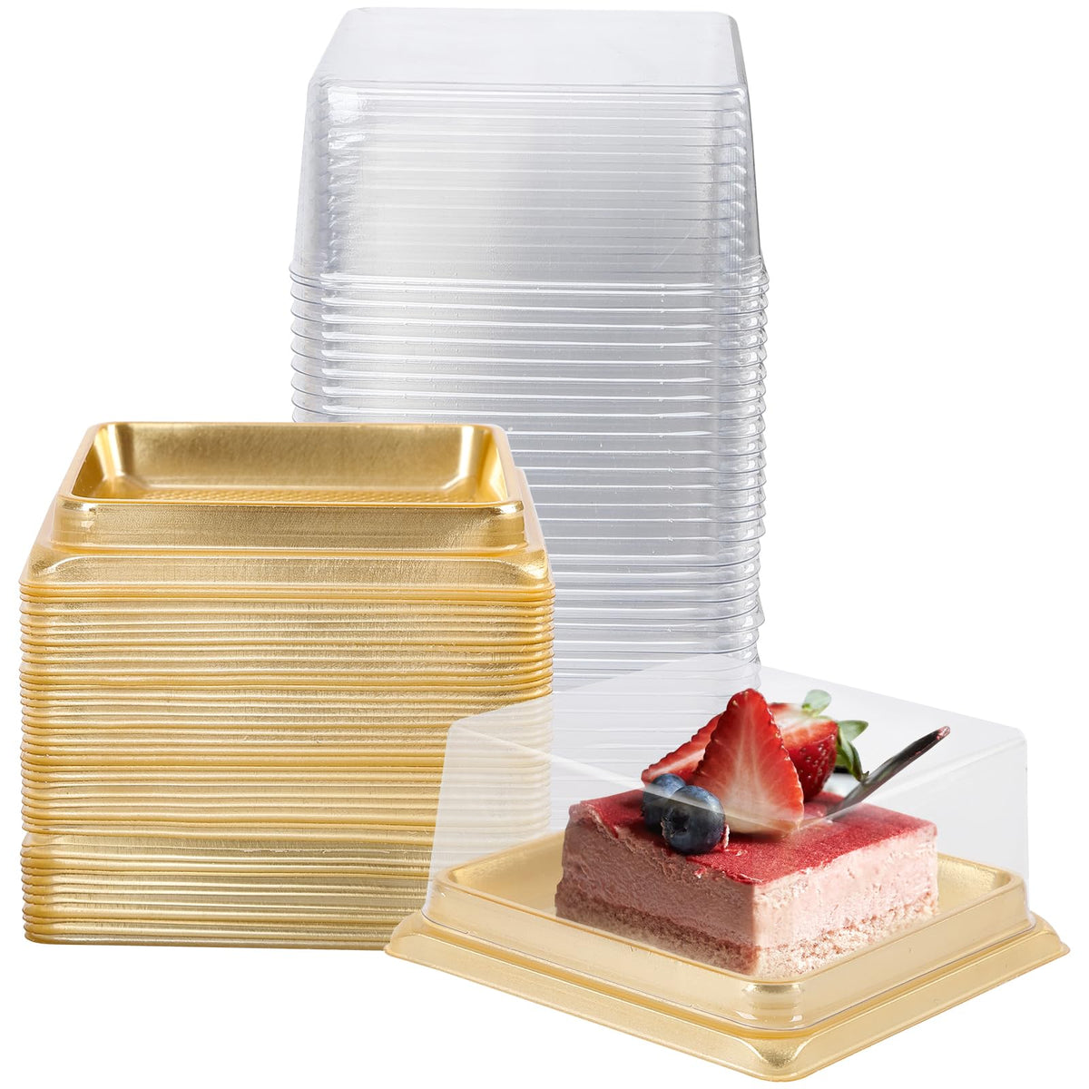 Hewnda gold cake pan bottom 3in: sturdy presentation tray for desserts.