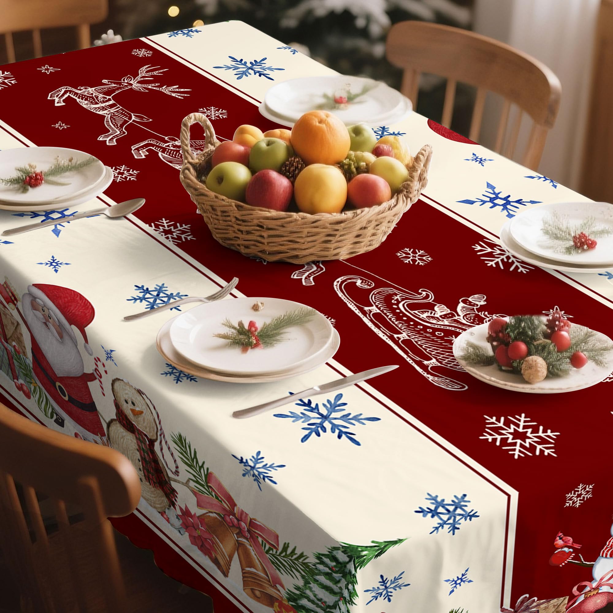 Hexagram tablecloth closeup of soft polyester fabric for daily use