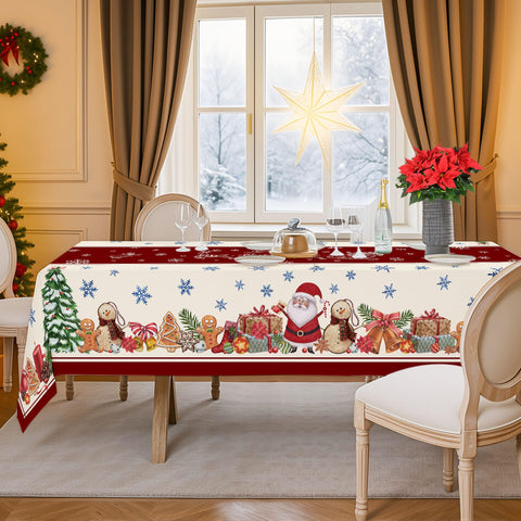 Hexagram durable polyester fabric preserves table surfaces during meals