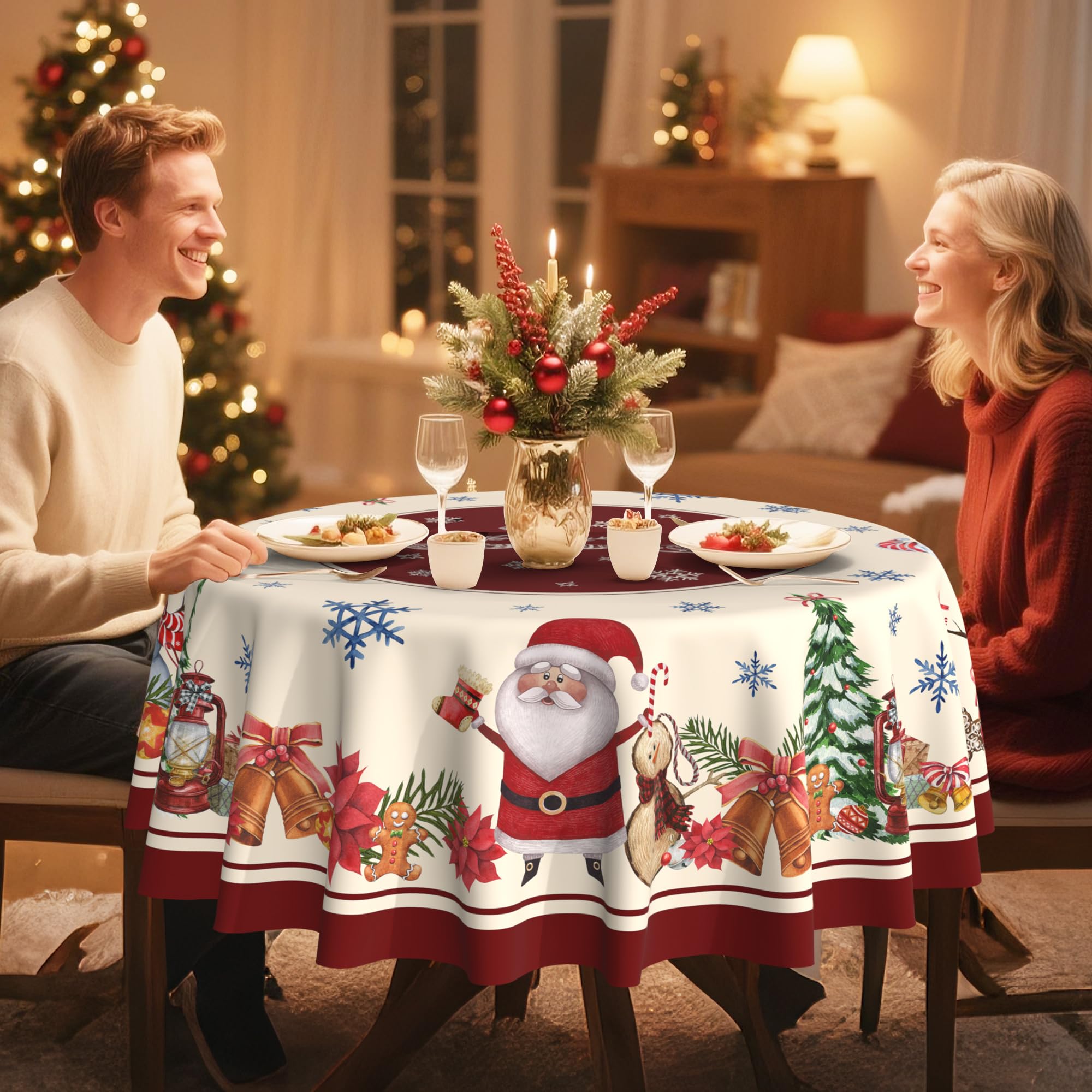Hexagram tablecloth is easy to machine wash and quick to care for.