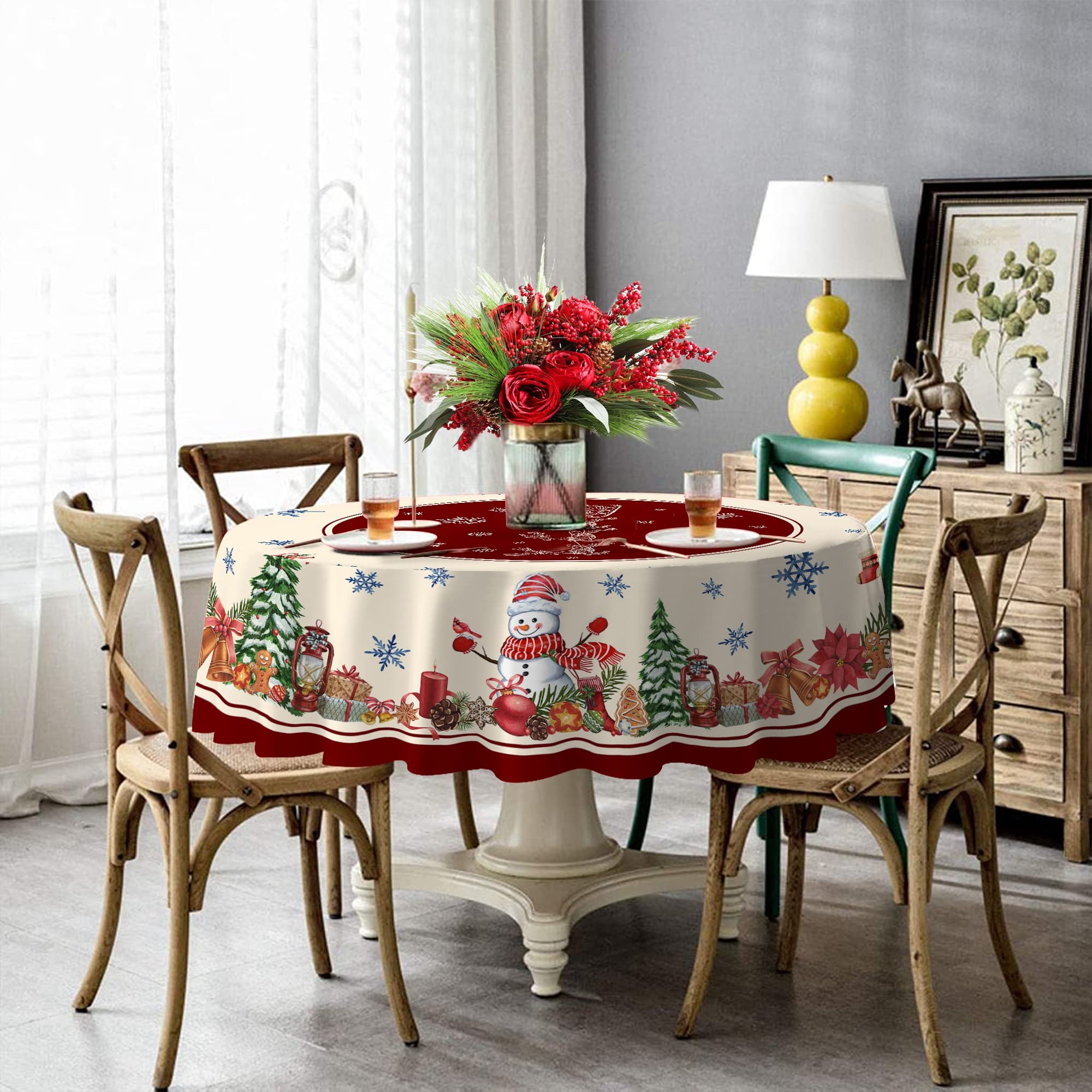 Hexagram soft polyester fabric tablecloth with a gentle, durable touch.