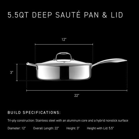 HexClad stay-cool handle detail for a comfortable, secure grip while cooking.
