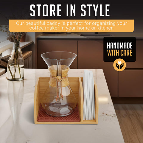 HEXNUB Bamboo Caddy Cosori fit stores carafes and accessories neatly.