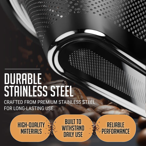 Dishwasher-safe HEXNUB filter simplifies cleanup after brewing.