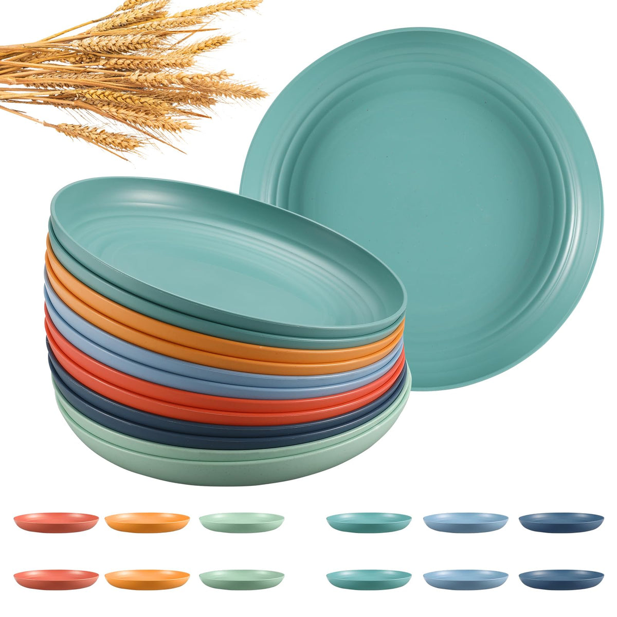 HEYCOME 10-inch deep-dish plates for generous, mess-free meals.