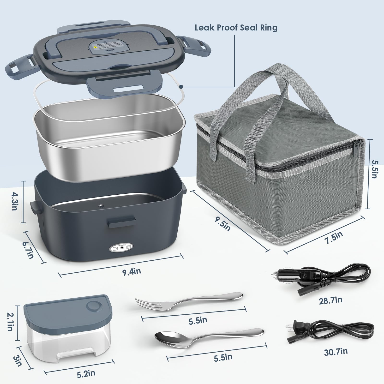 Heyfavor insulated bag keeps meals warm during travel.