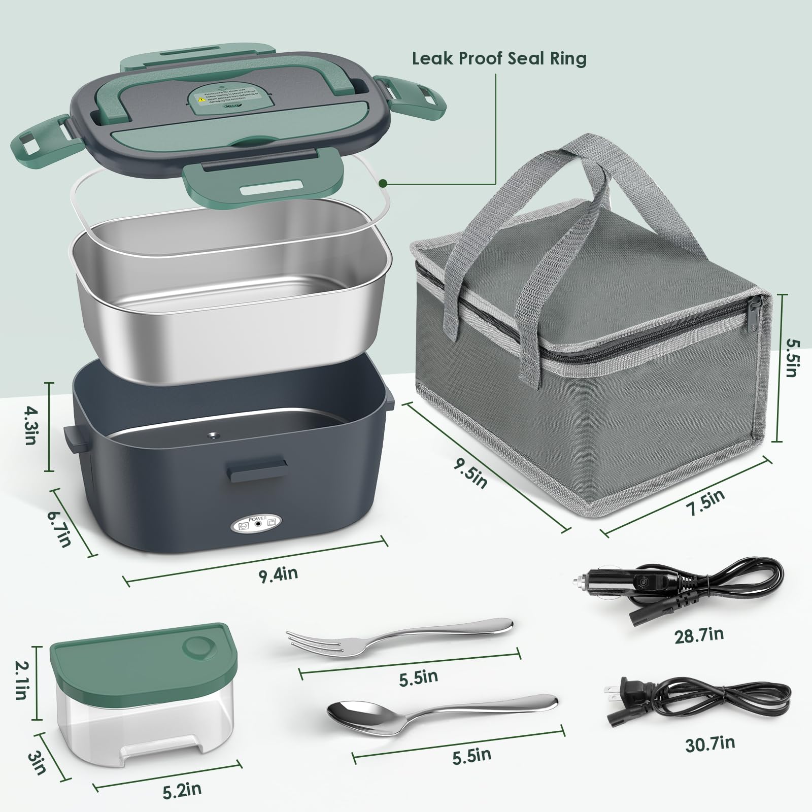 Heyfavor insulated bag and heat resistant handle for portable daily meals