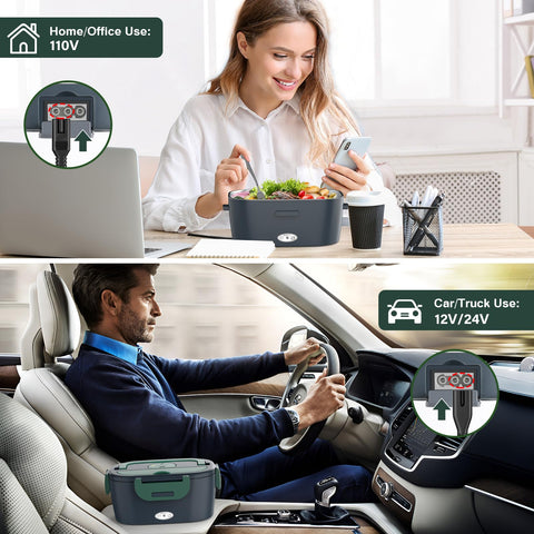 Heyfavor lunch box shows leak proof four side locking snaps for safe transport