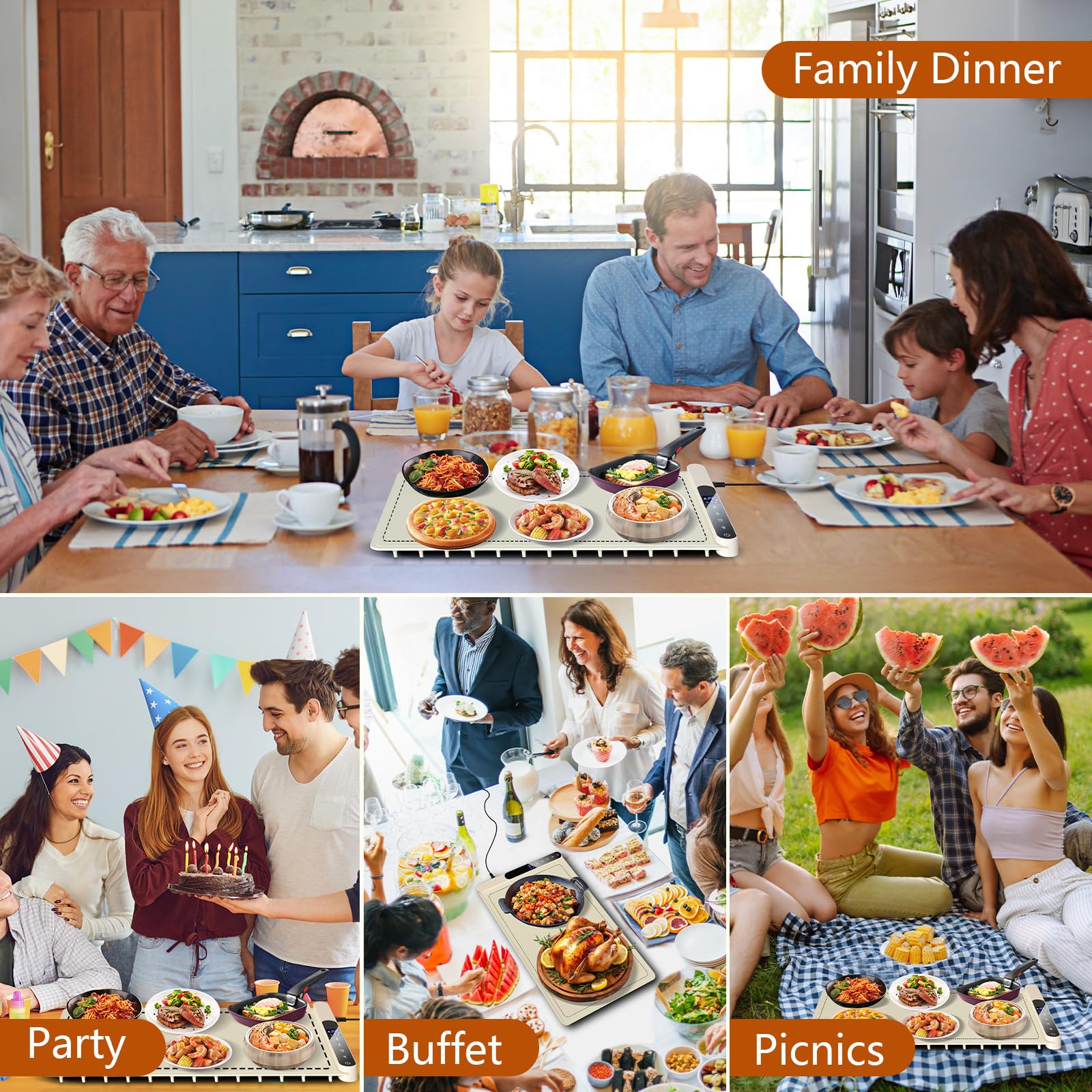 Heyfavor warming mat ideal for home gatherings and parties