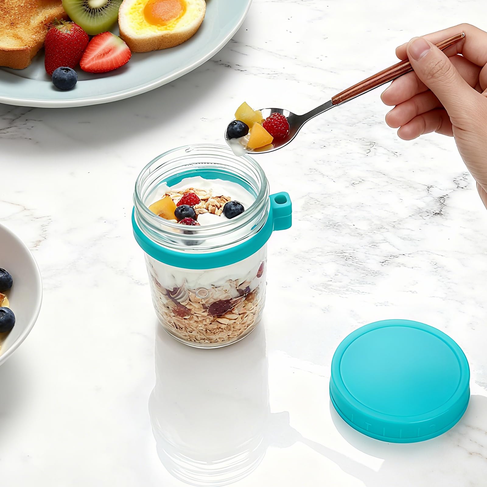 Heyglee glass mason jar with airtight lid for freshness