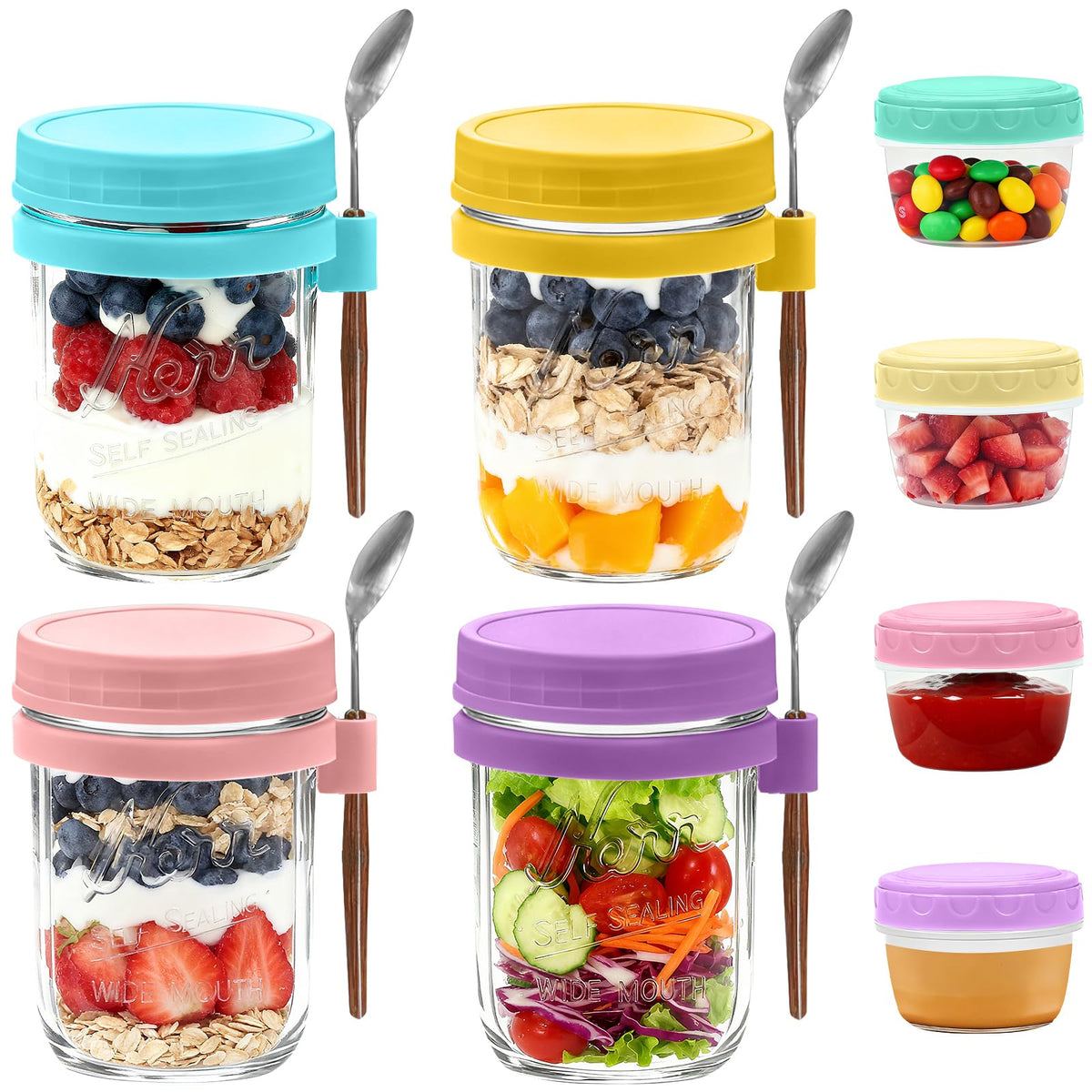 Heyglee overnight oats container setup for easy meal prep