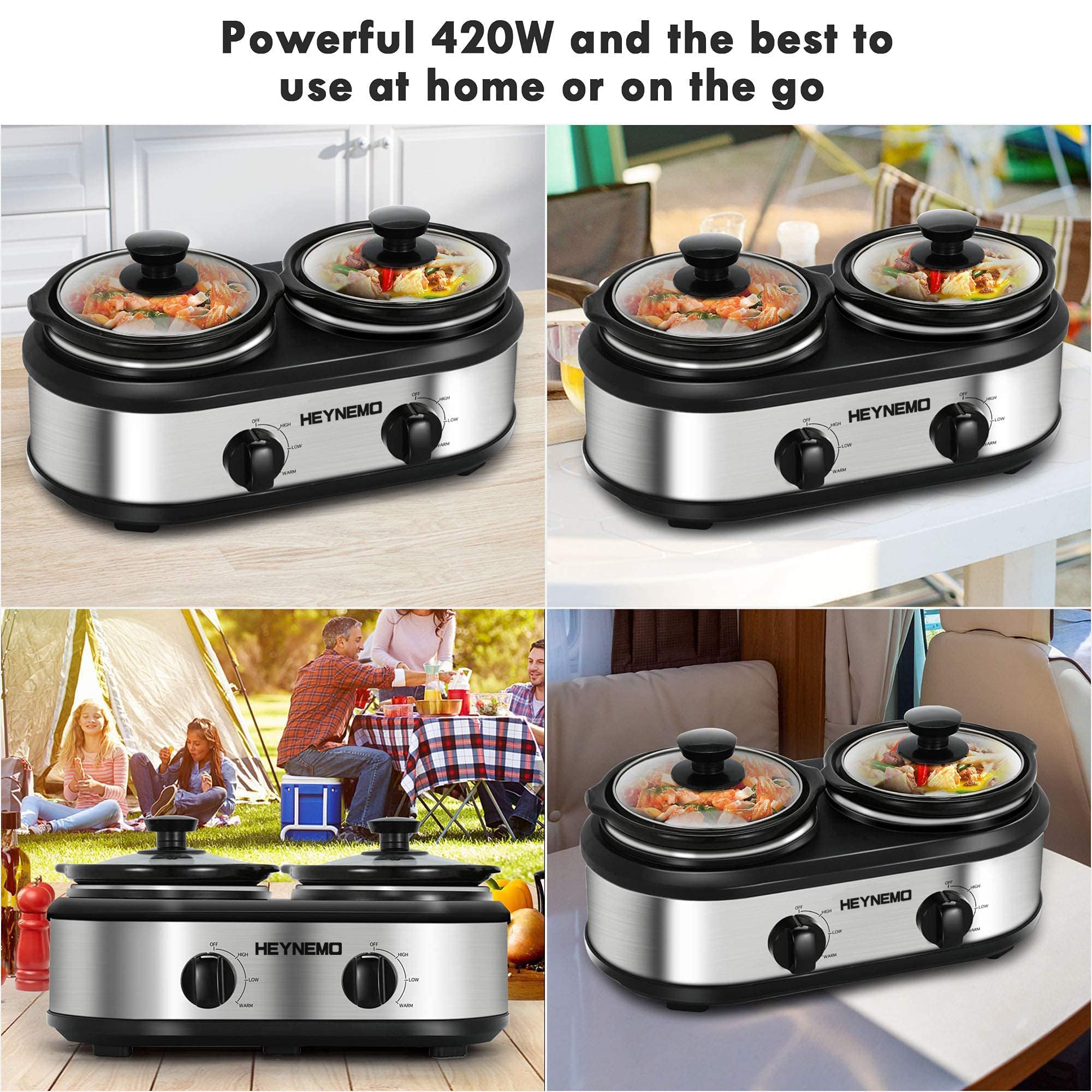 HEYNEMO easy-clean removable pots speed post-use cleanup.