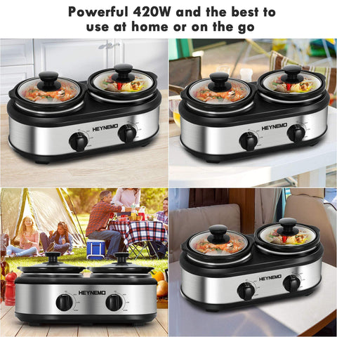 HEYNEMO easy-clean removable pots speed post-use cleanup.