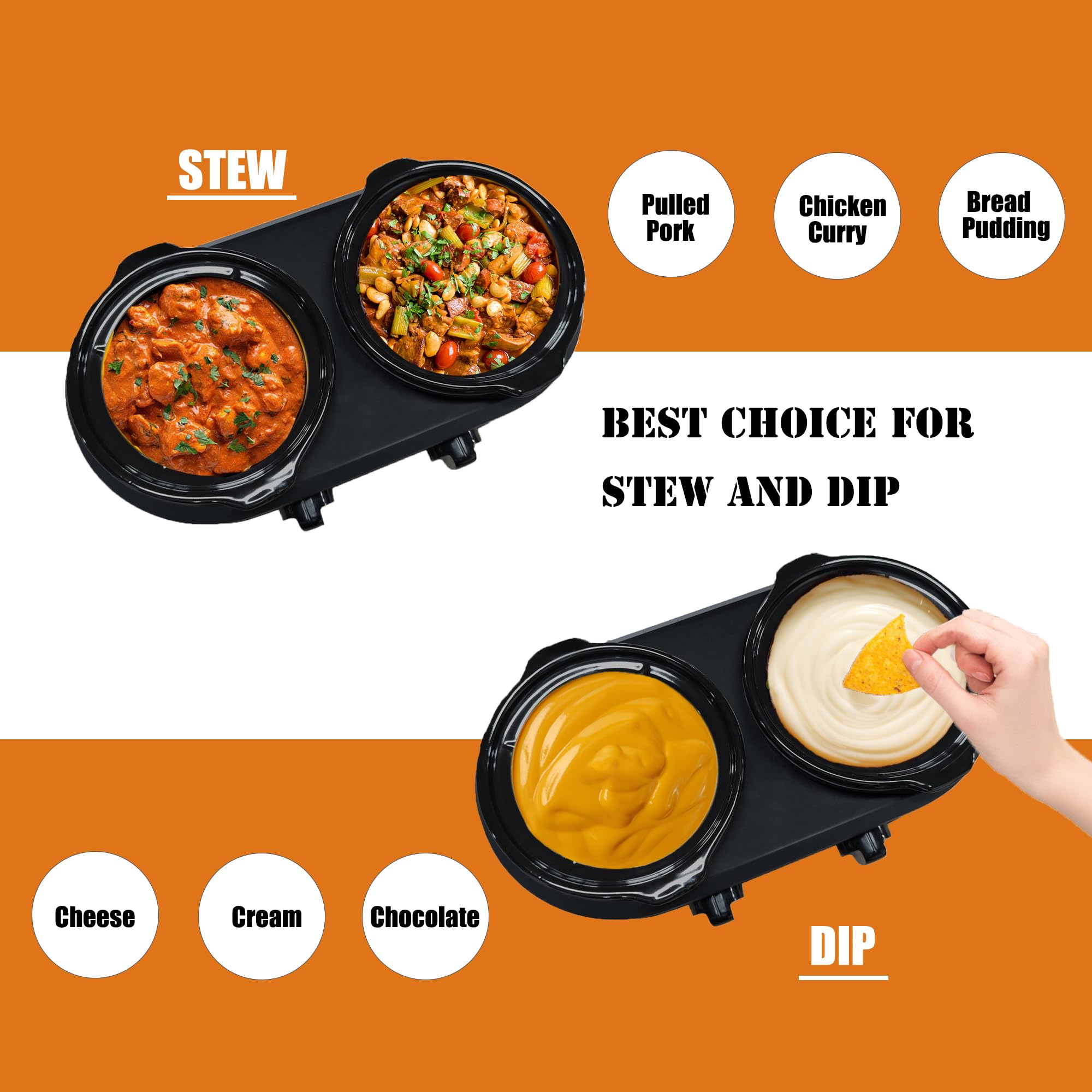 HEYNEMO individual temperature controls tailor heat for each dish.