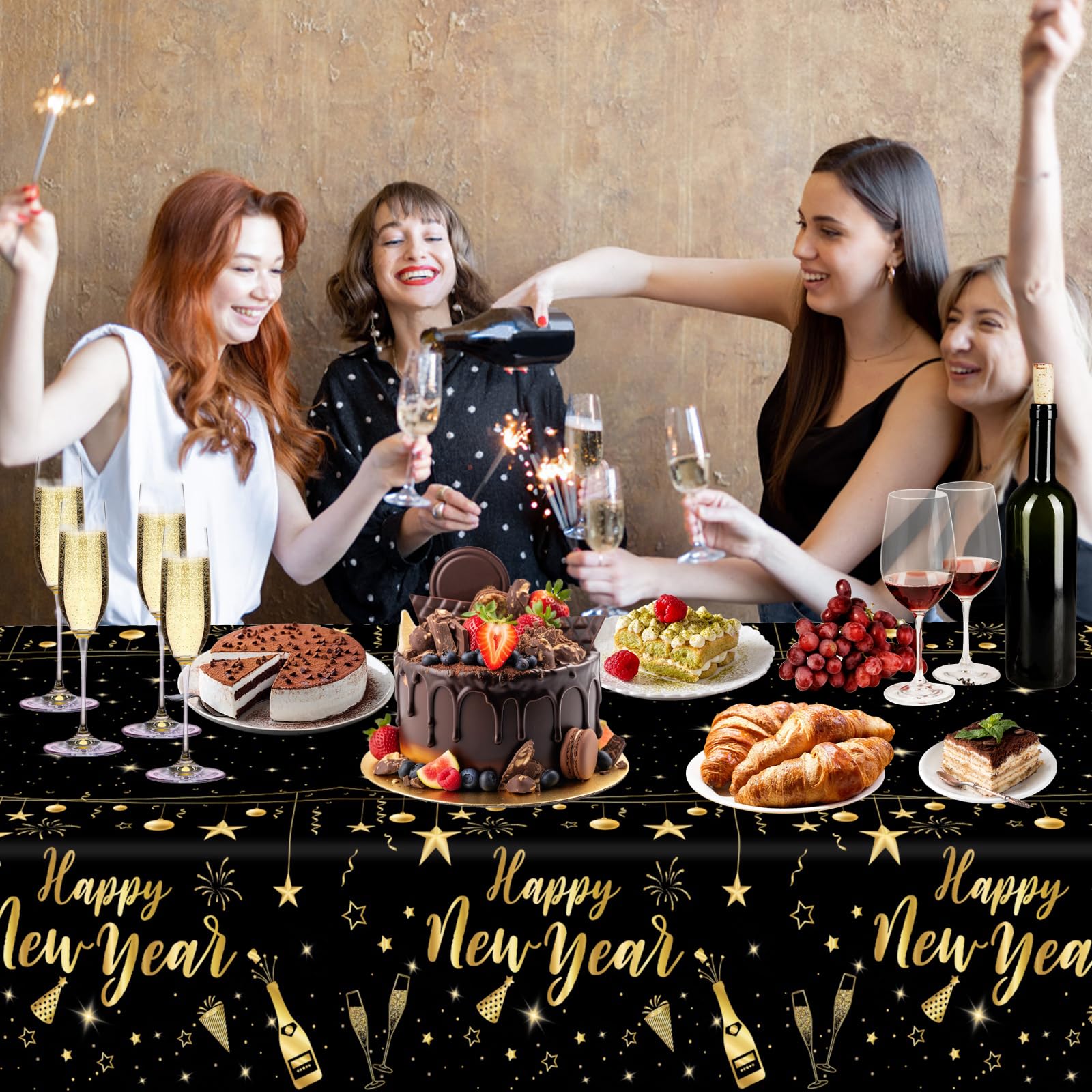HEYPRIIL festive pattern complements New Year decor theme.