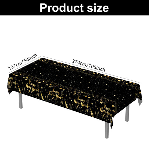 HEYPRIIL thicker plastic material for sturdy disposable tablecloth.