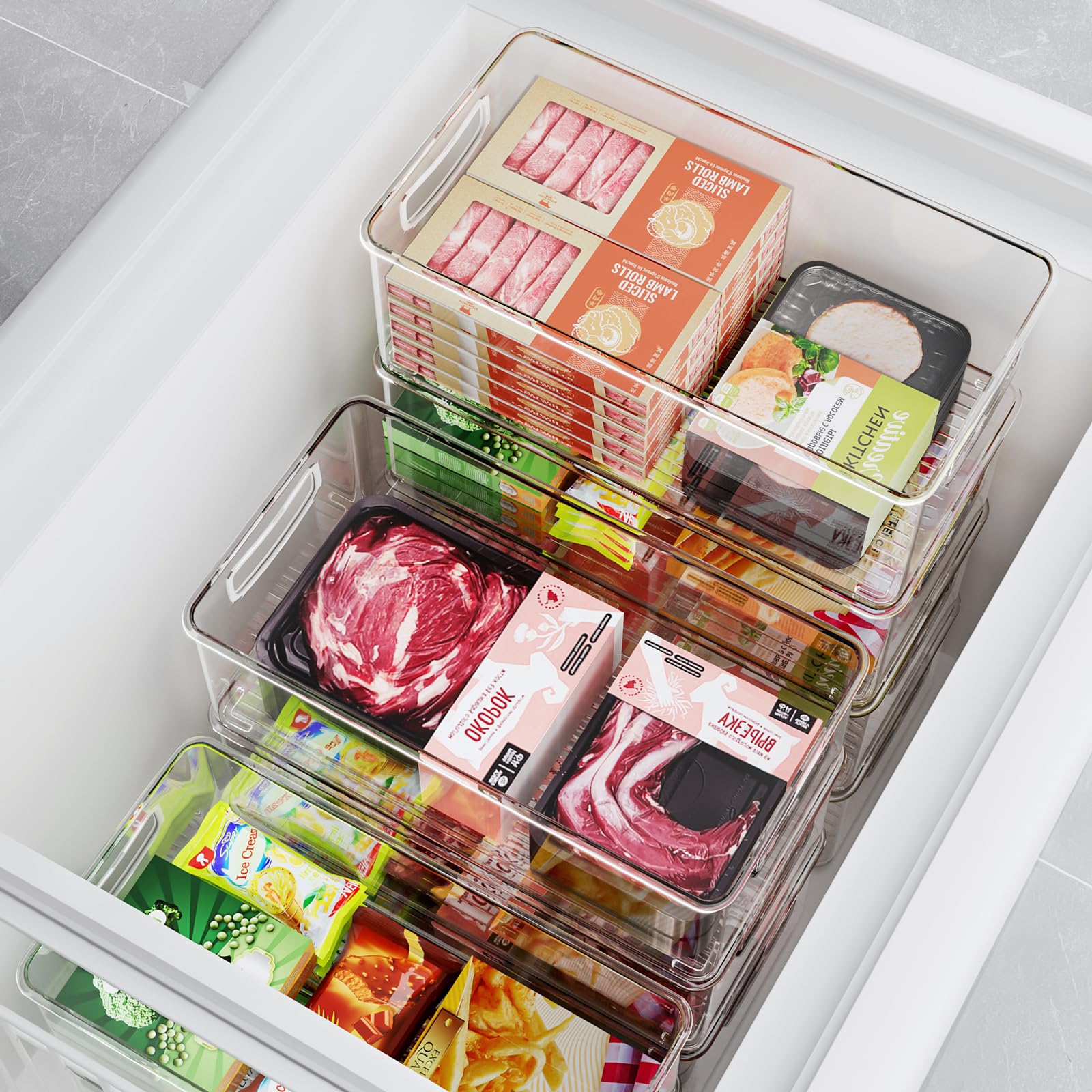 Heyuzb freezer bin is BPA-free for reliable frozen storage.