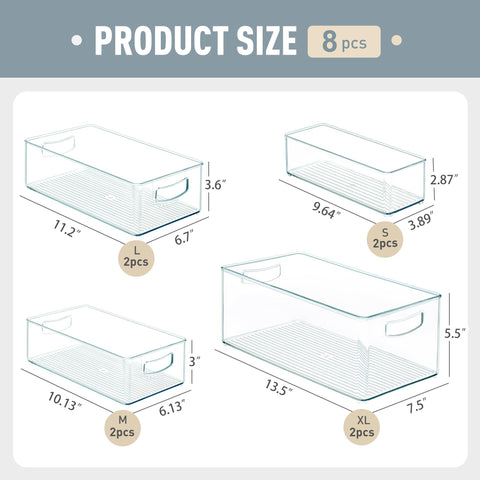 Heyuzb freezer bin offers a clear view to locate items quickly.