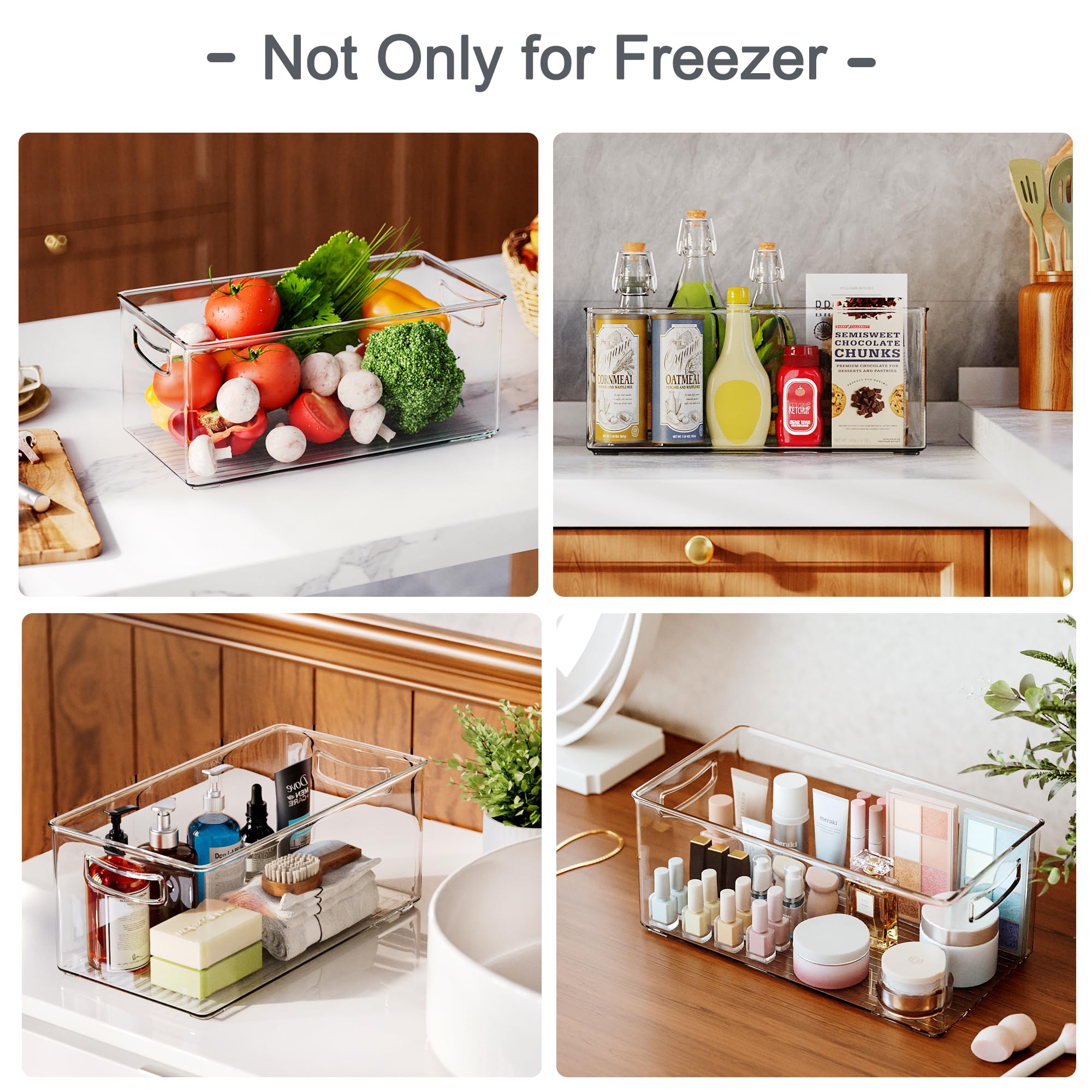 Heyuzb freezer bin is easy to clean with warm soapy water.
