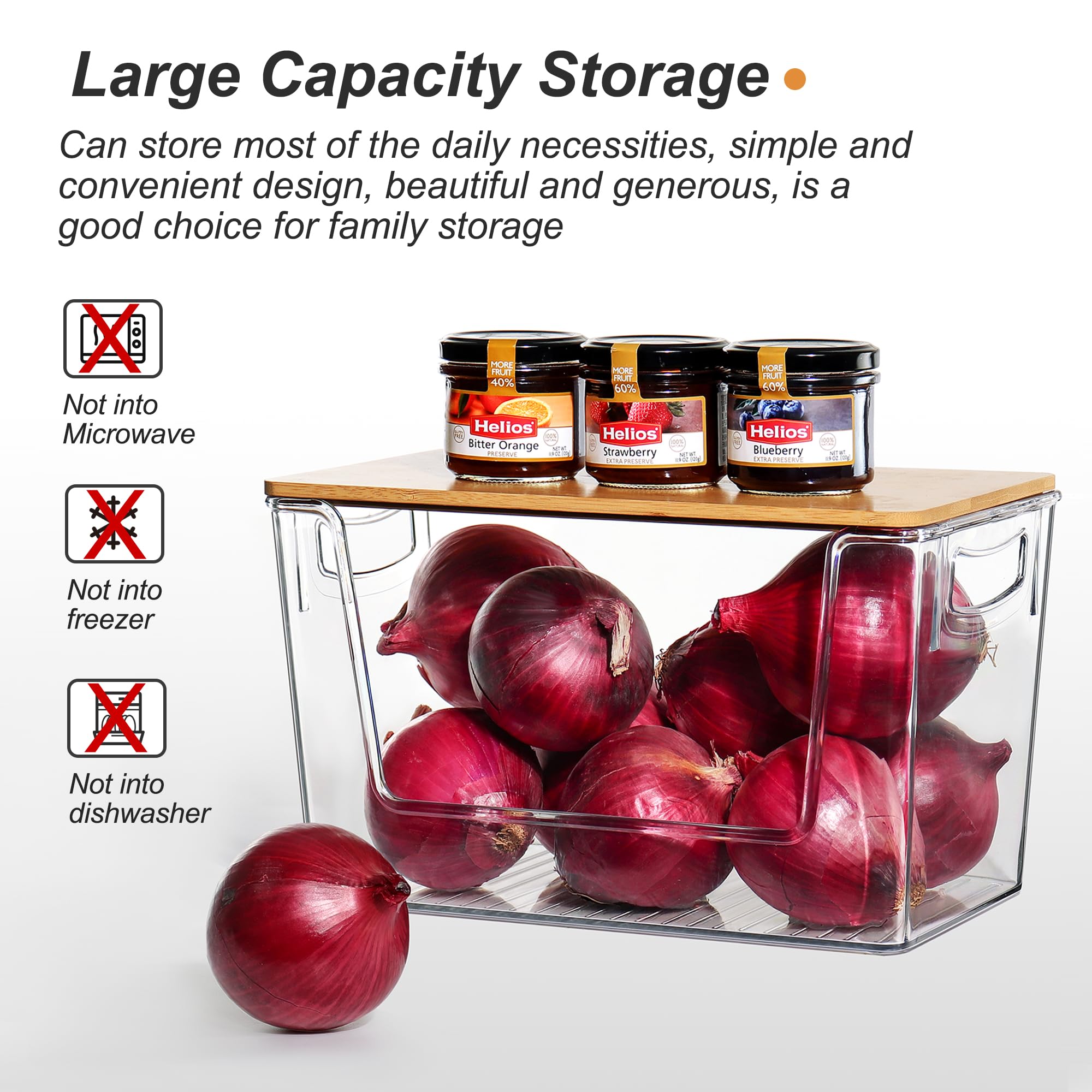 Heyuzb pantry organizers fruit and vegetable storage on countertop for organized prep