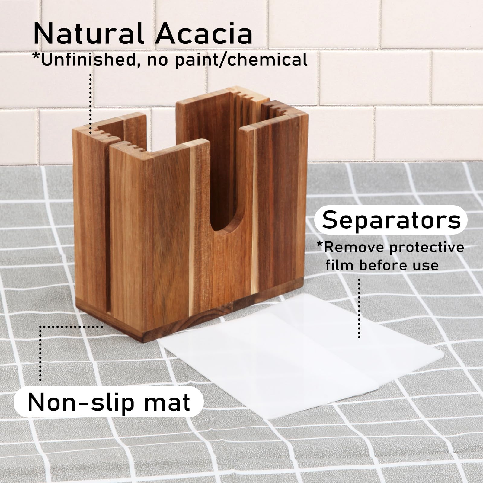 HeywoodCabin non-slip base doubles as a convenient tray for tidy countertops.