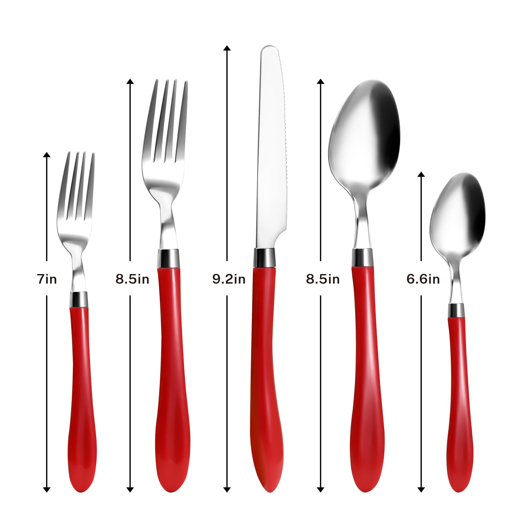 HF HOFTEN red-handle flatware for elegant dining and daily meals.