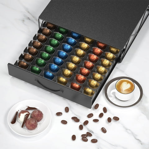 HFHOME drawer slide with anti-derail track keeps cups secure.