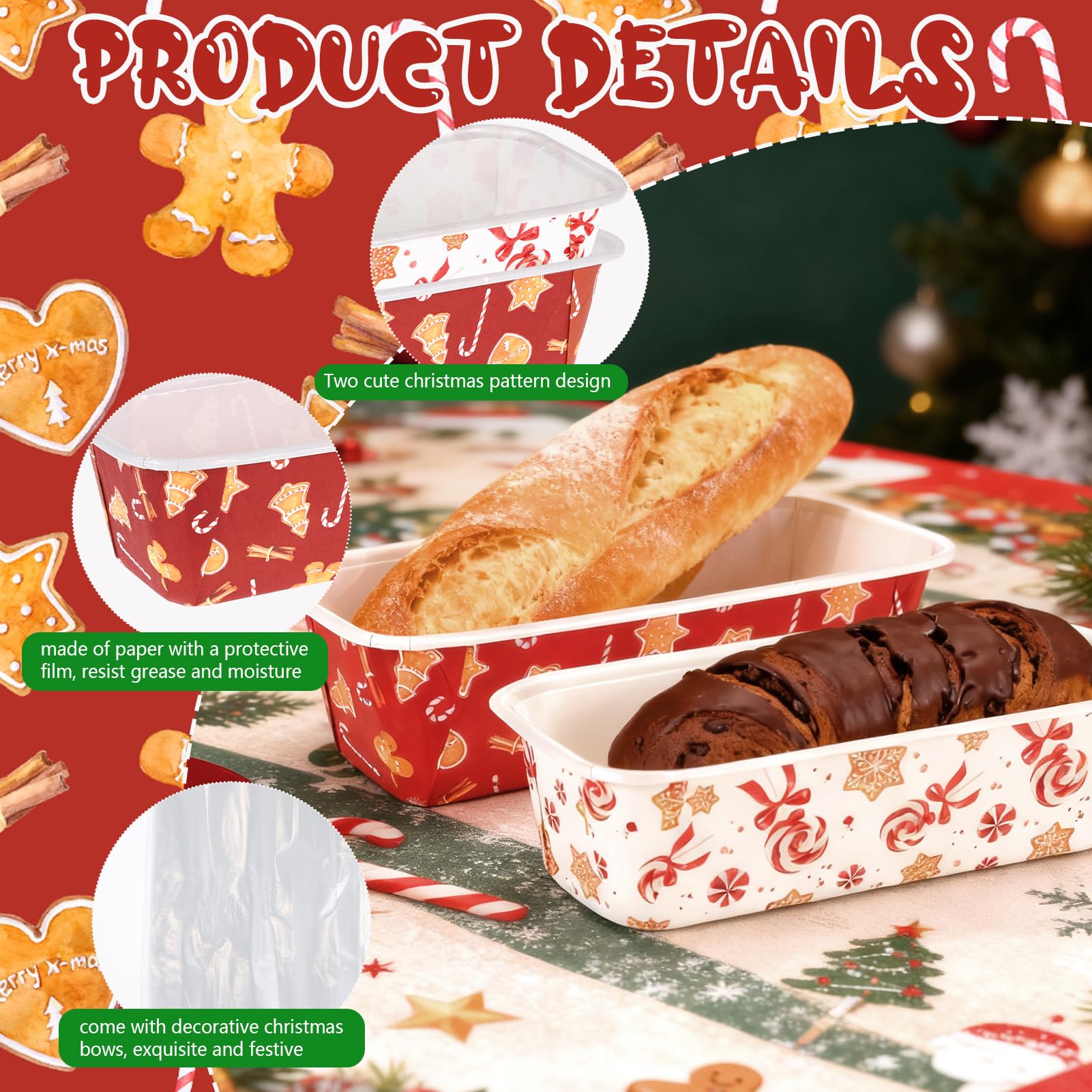 HFYZZ red and white Christmas design adds festive touch.