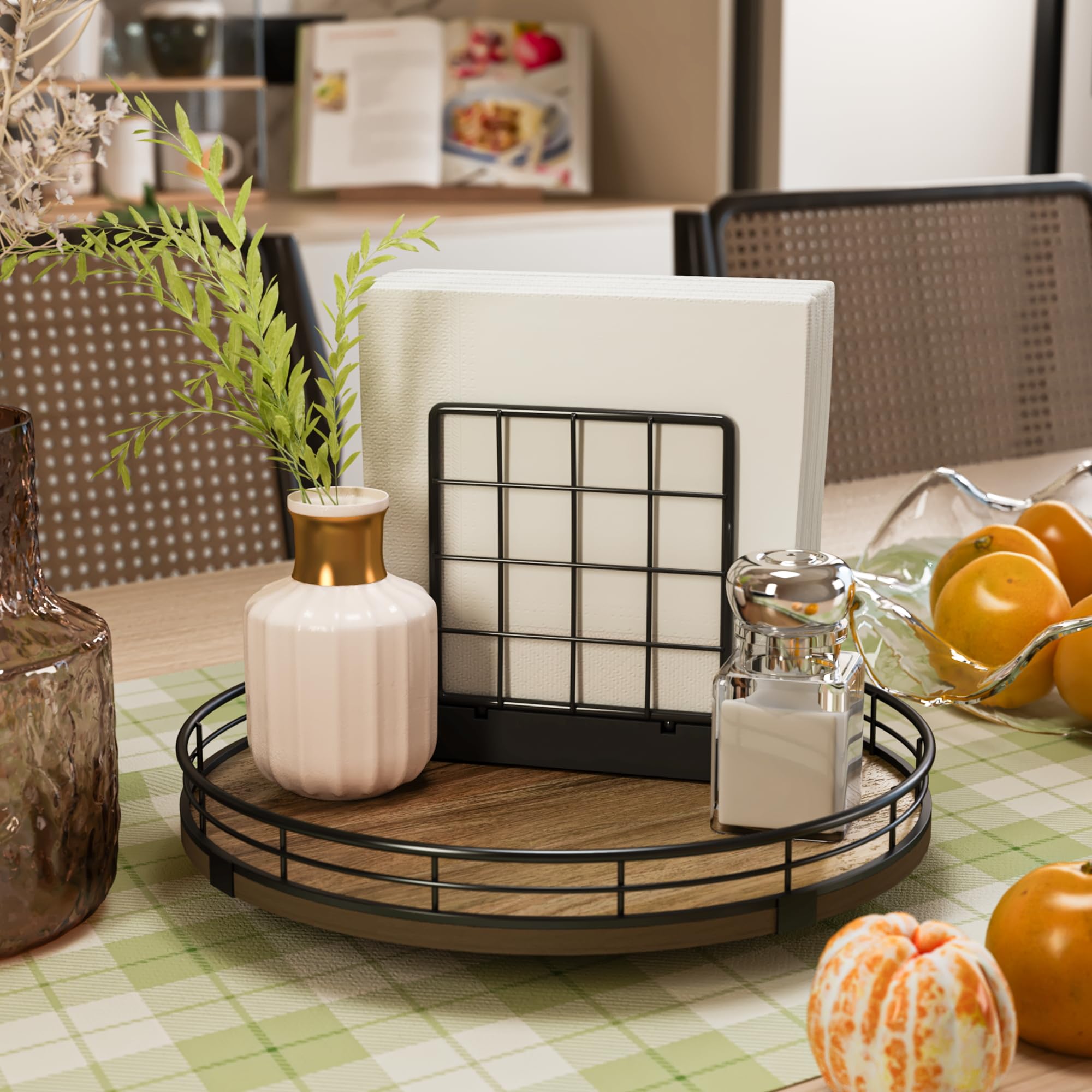 HGF Lazy Susan cabinet storage for pantry items and cans