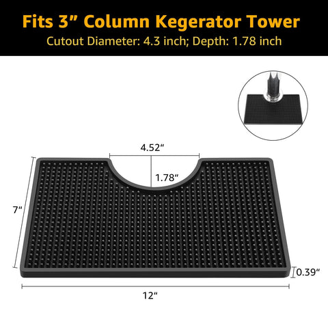 Hgkeke beer drip tray semicircle cutout fits 3-inch beer tower.