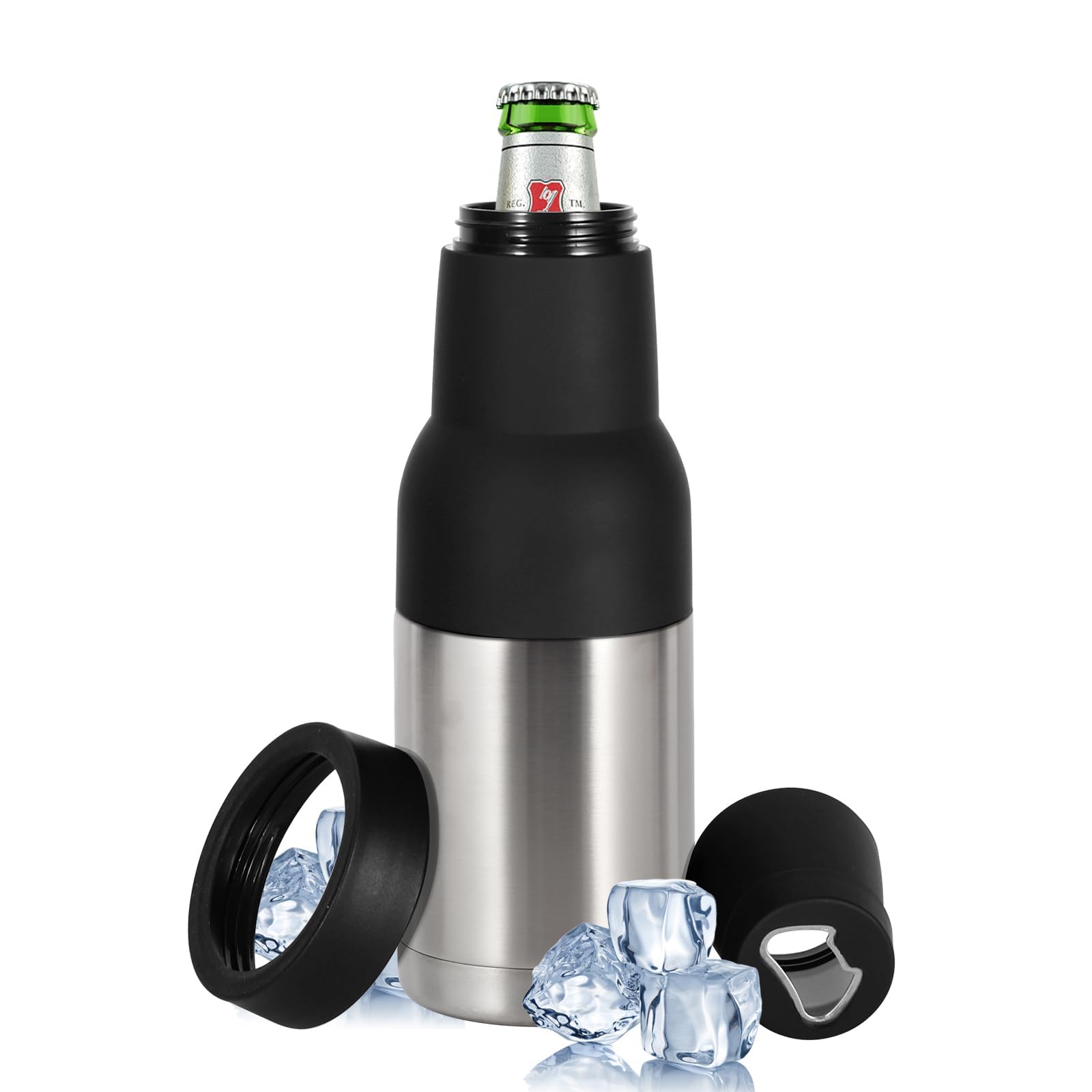 Hgkeke Frosty beer holder for 12oz cans keeps drinks cold for hours.