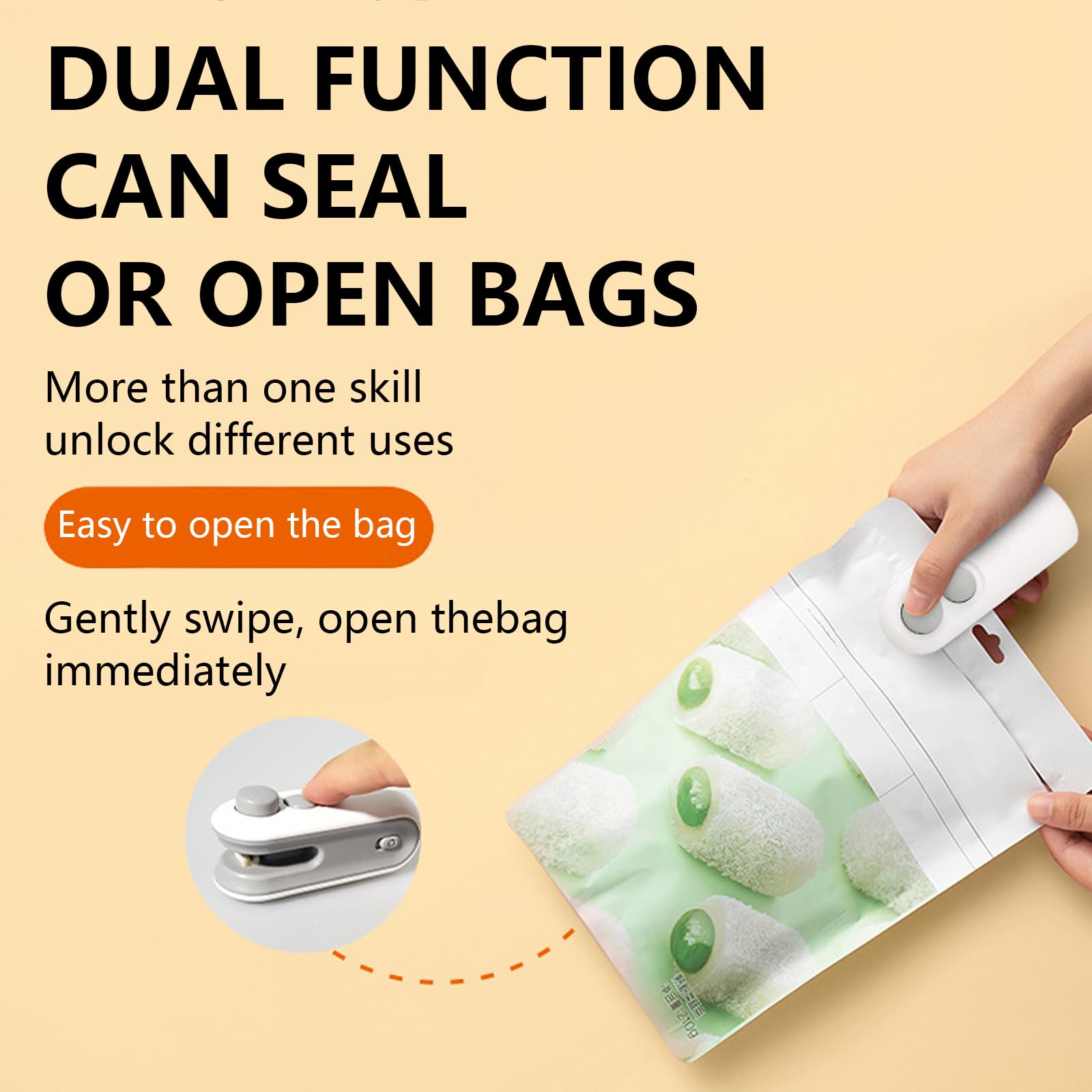 Hgkvnul mini bag sealer travel-friendly design for trips.