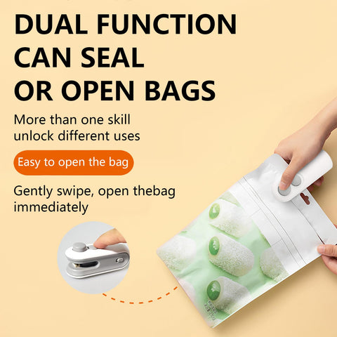 Hgkvnul mini bag sealer travel-friendly design for trips.