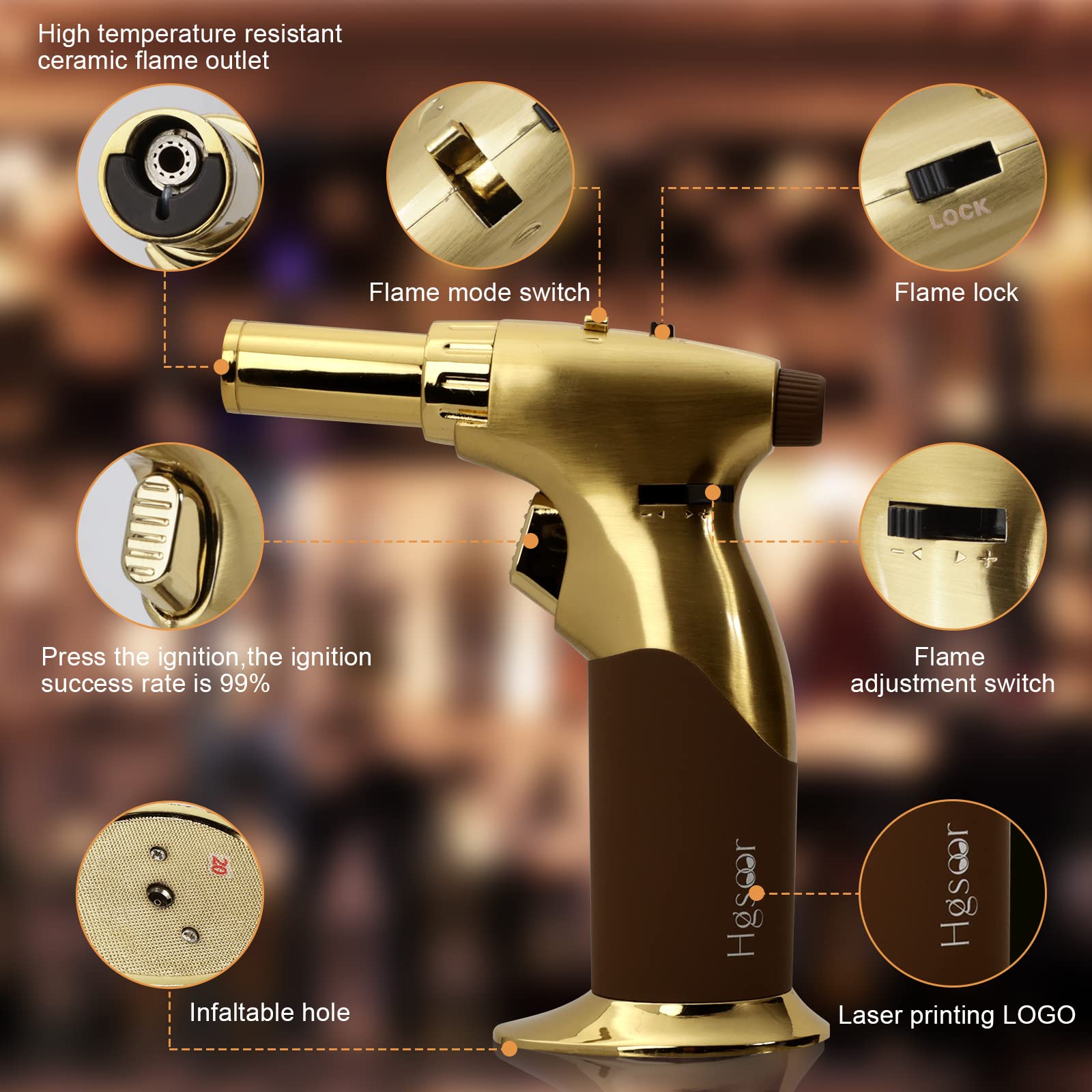 Hgsoor 11-piece whiskey smoking kit supports customizable smoking experiences.