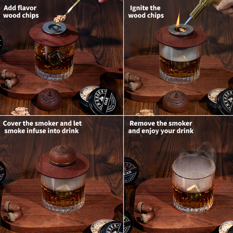 Hgsoor bourbon smoker kit in gift box for gifting.