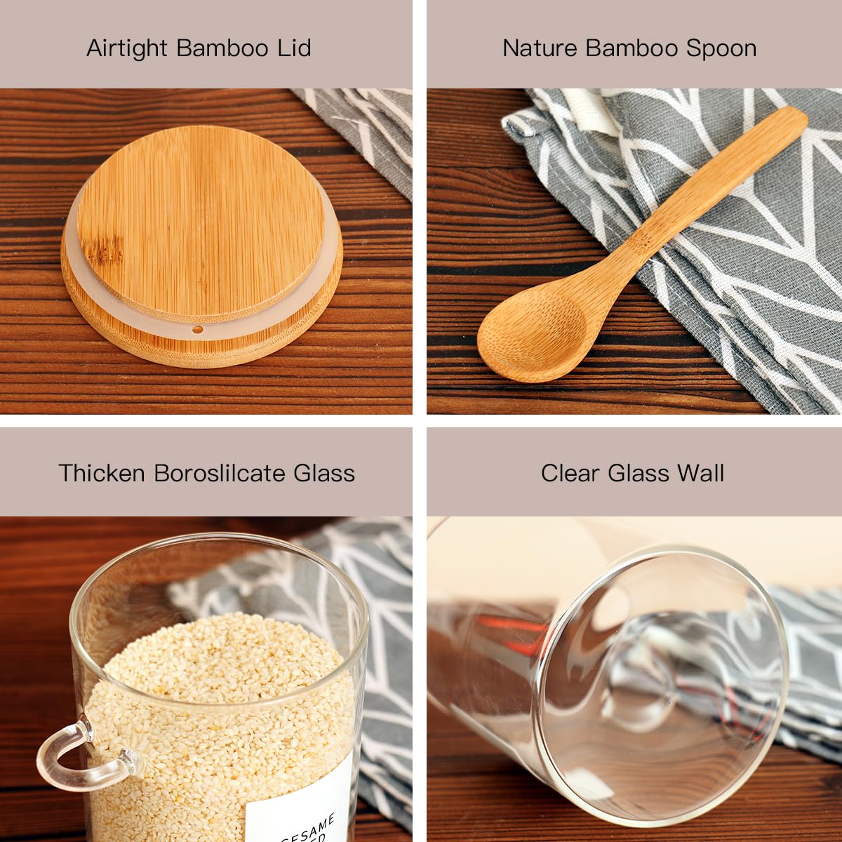 HHMJSM jars include a spoon for convenient scooping and portion control.