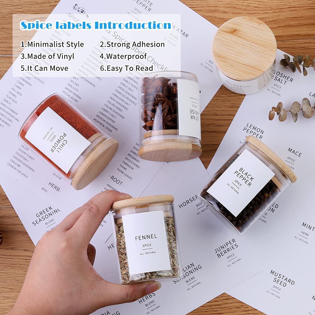 HHMJSM easy-clean glass jars ideal for pantry organization.